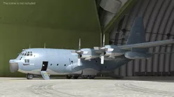 Lockheed MC-130E Tactical Aircraft Simplified 3D model