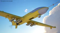 Long Endurance Military UAV Aircraft Yellow Rigged for Maya 3D model
