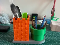 Mario Pipe Pen Holder - Free 3D Print Model