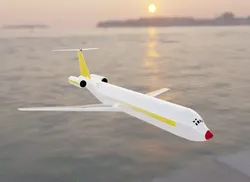 MD-80 Style Twin Rear-Engine Jetliner - Custom Plane Low-poly 3D model