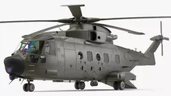 Medium Lift Military Helicopter Model 3D model