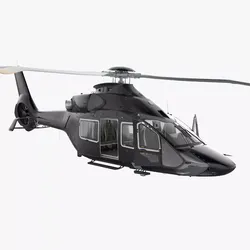 Medium Private Helicopter Rigged for Cinema 4D 3D model