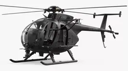 MH-6M Little Bird Troop Carrier Helicopter 3D model
