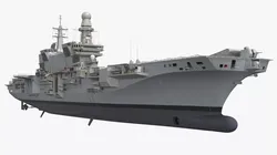 Modern Aircraft Carrier Naval Vehicle Gray 3D model