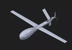 Modern warfare UAV Type-009 Atomic Reaper IGES included 3D model