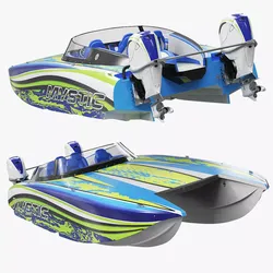 Mystic High Performance Speedboat 3D model