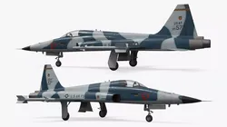 Northrop F-5 USAF Combat Jet Rigged for Cinema 4D 3D model