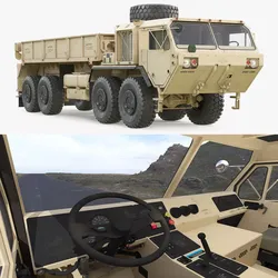 Oshkosh HEMTT M985A4 Cargo Truck Simplified 3D model