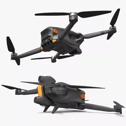 Quadcopter Inspection Drone Black 3D model