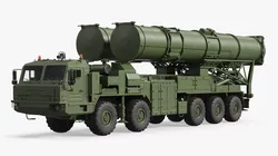 Russian S-500 Prometheus SAM Launcher Rigged for Maya 3D model