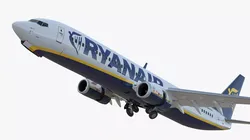 Ryanair Boeing 737-900 with Cabin and Doors Rigged for Maya 3D model