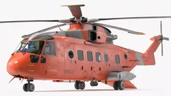Search and Rescue Helicopter Rigged 3D model