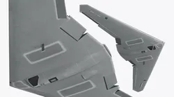 Sentinel RQ 170 Flying Wing Drone Gray Rigged for Maya 3D model