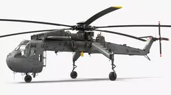 Sikorsky CH-54 Tarhe Helicopter Simplified 3D model