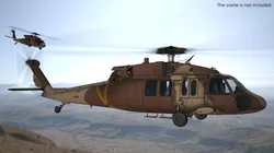 Sikorsky UH 60 Black Hawk Military Israel Rigged for Maya 3D model