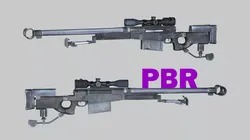 Sniper Denel 2NTW-20 Low-Poly 3D Model Low-poly 3D model