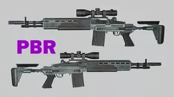 Sniper Denel 4NTW-20 Low-Poly 3D Model Low-poly 3D model