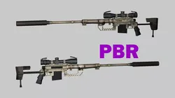 Sniper Denel 8NTW-20 Low-Poly 3D Model Low-poly 3D model