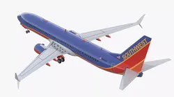 Southwest Airlines Boeing 737-900 with Cabin Rigged for Maya 3D model