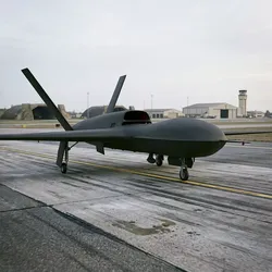 Stealth Combat Unmanned Aerial Vehicle Black 3D model
