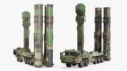 Strategic Long Range Air Defense Transporter Rigged 3D model