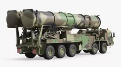 Strategic Long Range Air Defense Transporter Rigged for C4D 3D model