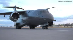 Tactical Transport Aircraft Black Simplified 3D model