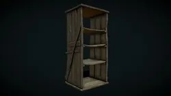 Tall Wooden Medieval Shelf