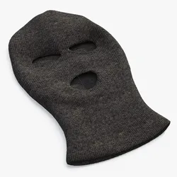 Thief Hat Balaclava Black Laying 3D model