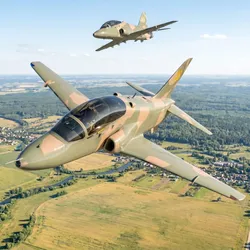Twin Seat Jet Trainer Aircraft Camo Simplified 3D model