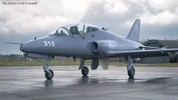 Twin Seat Jet Trainer Aircraft Grey 3D model