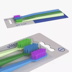 Ultra Soft Toothbrush Set Multicolor 3D model