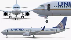 United Airlines Boeing 737-900 ER with Cabin Rigged for Maya 3D model