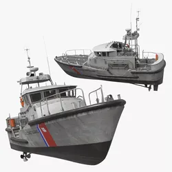 US Coast Guard Motor Lifeboat 47-foot Gray 3D model