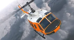 US Navy Bell UH-1 Iroquois Rescue Rigged 3D model