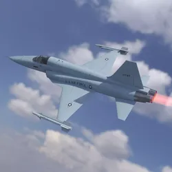 USAF Military Interceptor Aircraft Rigged for Maya 3D model