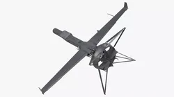 Vertical Takeoff UAV with Landing Frame Rigged for Cinema 4D 3D model