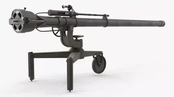 Vintage Recoilless Anti Tank Rifle Black Green 3D model