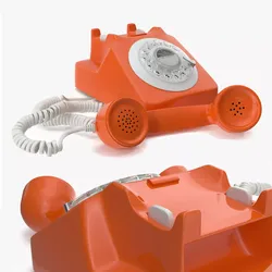 Vintage Rotary Dial Phone 3D model