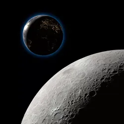 Volumetric Planet Earth with Moon For Blender 3D model
