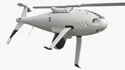 VTOL Drone with Surveillance Module White Rigged for Cinema 4D 3D model