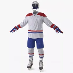 White Hockey Equipment 3D model