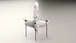 White Ukrainian Bagnet VTOL  Drone - Loitering Munition PBR Low-poly 3D model