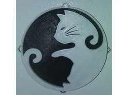 Yin Yang Cat Fridge Magnet & Ornament / IEC3D