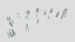 16 clothes hanging collection 3D model