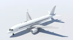 A220 Airliner Jet Static Low Poly Blank Livery Ready Low-poly 3D model