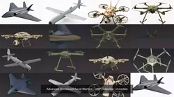 Advanced Unmanned Aerial Warfare - UAV Collection 3D Model Pack