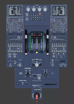 Airbus A320 Cockpit Control Units 3D Model 3D model