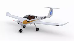 Aircraft Diamond DA20 Golden Low-poly 3D model