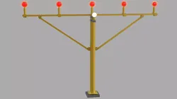Airport Approach Light Masts Pack Aviation Lighting  Low-poly 3D model